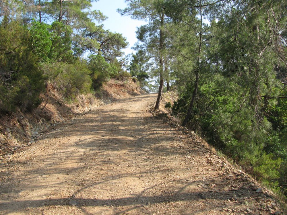 ликийская тропа грунтовая дорога уходит вверх